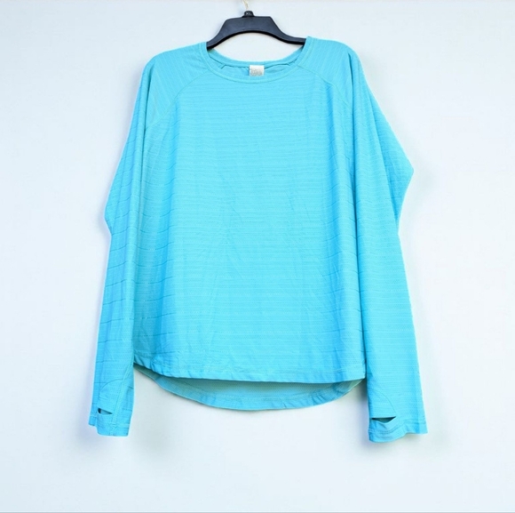 Tek Gear® Mesh Long Sleeve T-Shirt Solomon Sea Size Large (EUC) - Picture 3 of 8